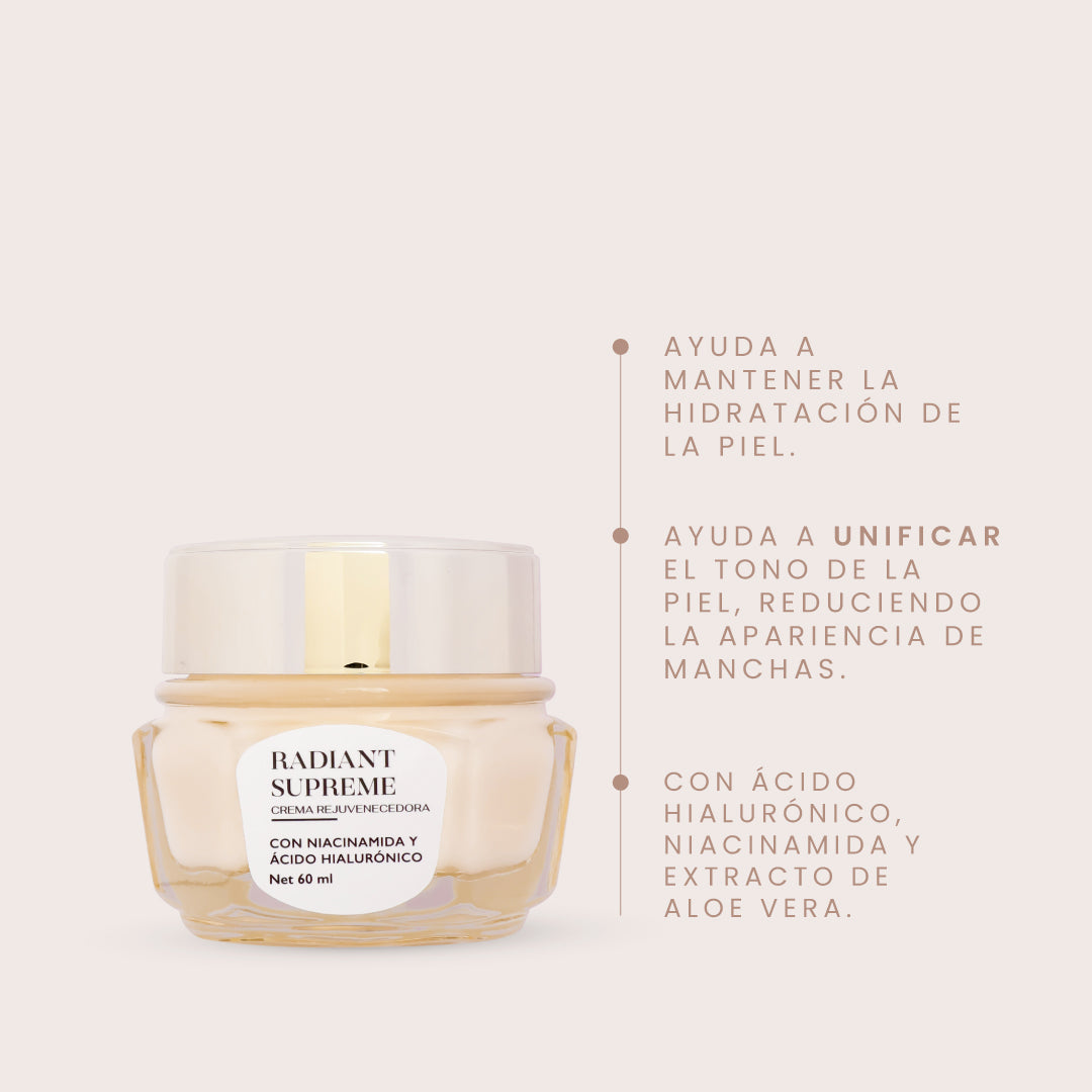 Crema Rejuvenecedora Linea Radiant 2 | Anyeluz Resultados Reales